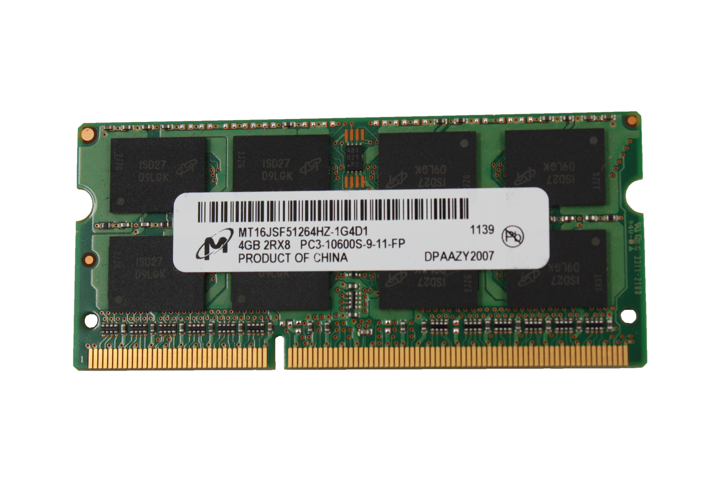 4 GB PC3 10600S (laptop)