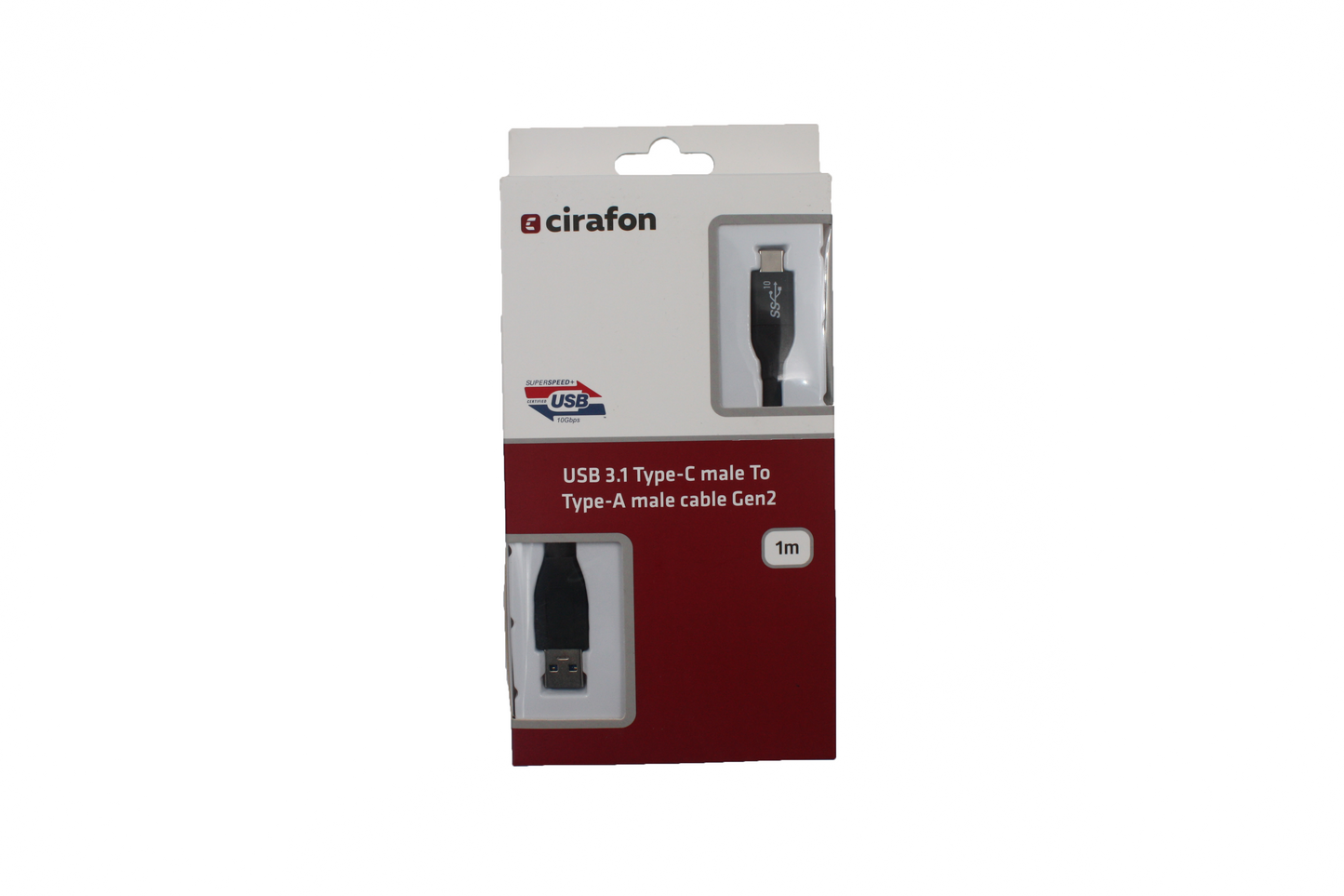 CIRAFON USB 3.1 type-C male to type-A male cable gen2