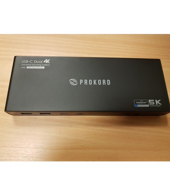 Prokord universal dokkingstasjon USB-C 5K Dual Monitor 100W